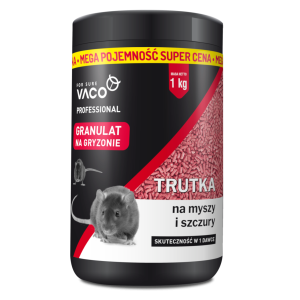 Trutka na szczury i myszy 1kg granulat VACO ( słoik )