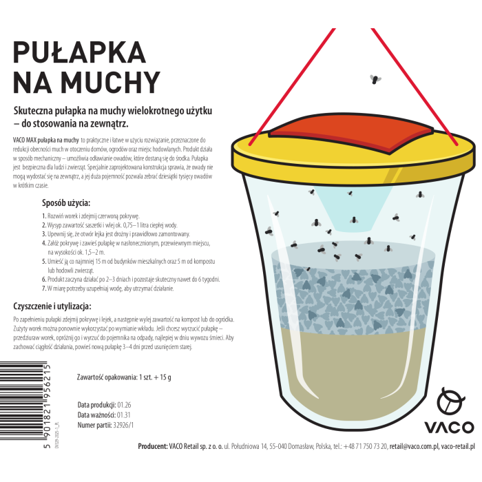 VACO MAX Pułapka na muchy XXL