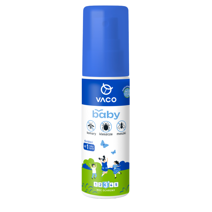 VACO BABY Płyn na kleszcze, komary i meszki dla Dzieci (pump spray, od 1 r.ż.) - 80 ml