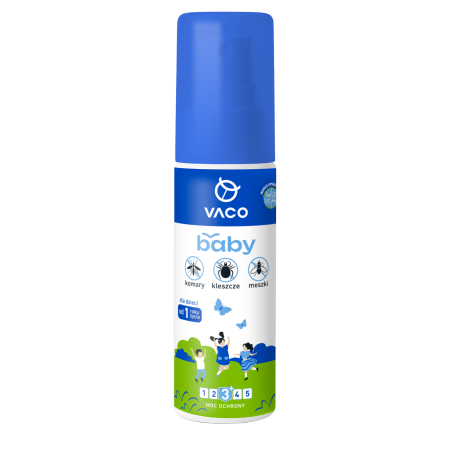 VACO BABY Płyn na kleszcze, komary i meszki dla Dzieci (pump spray, od 1 r.ż.) - 80 ml