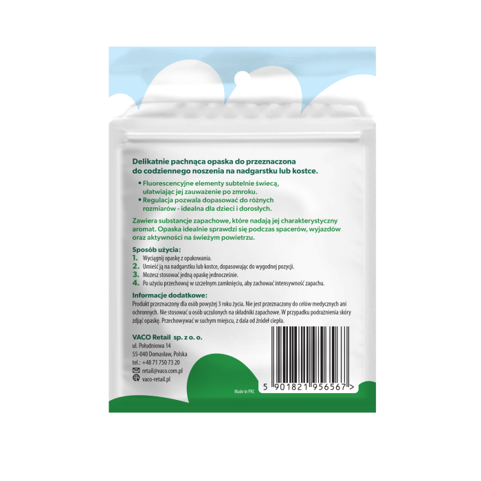 VACO KIDS Bransoletka na komary świecąca w ciemności