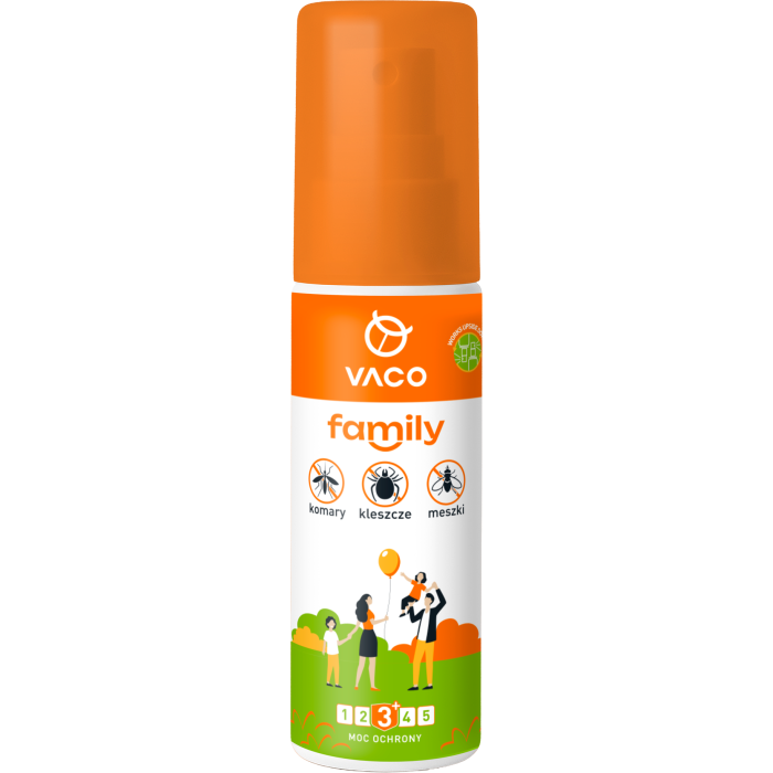 VACO FAMILY Płyn na komary, kleszcze i meszki (pump spray) (DEET 15%) - 100 ml