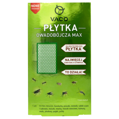 Skuteczna płytka owadobójcza na owady biegające i latające VACO MAX
