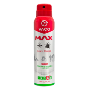Ochronny spray na komary i kleszcze z panthenolem DEET30 VACO MAX 100ml