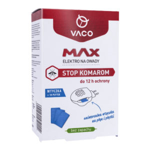 Długodziałające elektro na komary z płytkami VACO MAX 10szt
