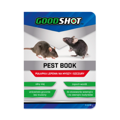GOODSHOT Pest Book pułapka lepowa na myszy i szczury 31,5x21 cm, opakowanie w kształcie książeczki