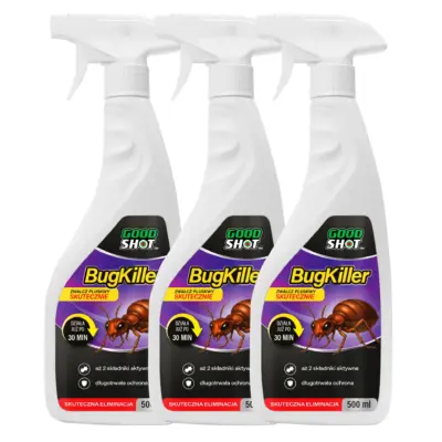 Zestaw 3x GOODSHOT BugKiller preparat w płynie na pluskwy 500 ml
