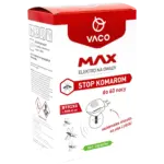 Przednia strona opakowania VACO MAX płyn do elektrofumigatora przeciw komarom, zestaw 2 sztuki