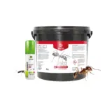 Zestaw VACO MAX: proszek na mrówki 3 kg w wiadrze i spray na komary, kleszcze i meszki 100 ml