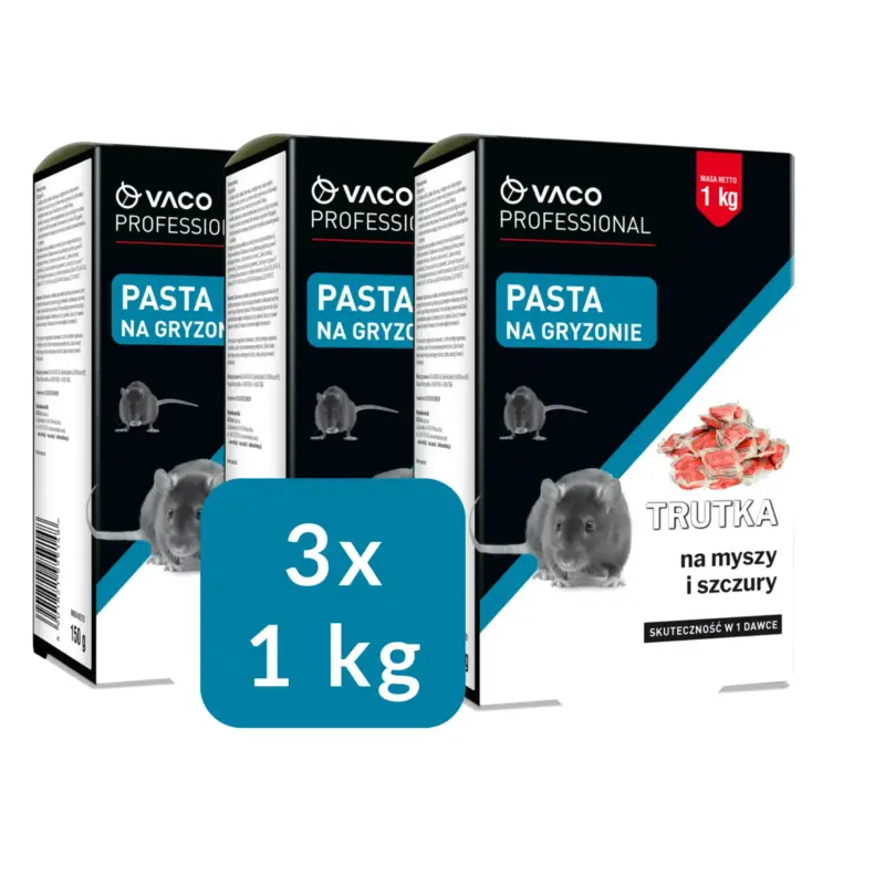 d0b0c971b20ed8876dcefbec0013a172 Zestaw 3x VACO Professional pasta trutka na myszy i szczury 1 kg