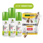 Baner Stop Insektom: zestaw 3x VACO Komary 3w1 i GOODSHOT pułapka na mole